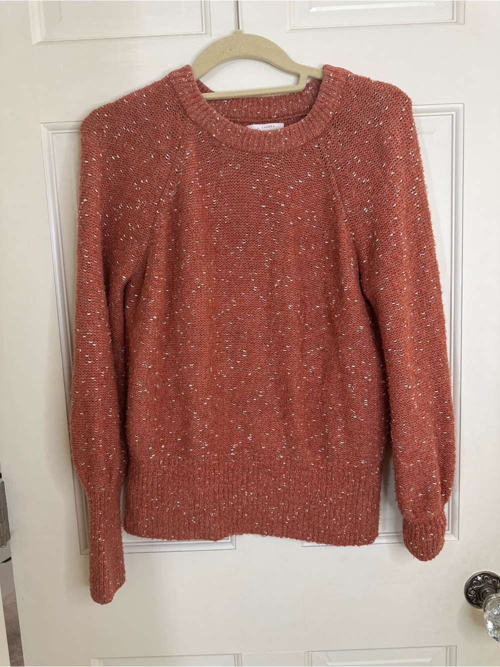 LC Lauren Conrad Rust Speckled Crewneck Sweater